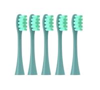 Compatible con Oclean,cabezales de cepillo de repuesto for X PRO Elite | Flow F1 One X All Series, cerdas suaves azul verde, 5 piezas(5 green)