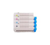 Compatible con Oki, 1 Juego de Cartuchos de tóner C610, Color Negro, for impresoras C610 C610DN C610CDN C610DTN