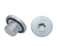 Compatible con Opel Chevrolet Peugeot Ford M14x1.5 Tapón de drenaje de cárter de aceite con sello, tapón de tornillo de sumidero de aceite, tapón de drenaje de aceite, tornillo de metal 0652315 652477