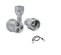 Compatible con Opel Corsa, Corsa-e dal 08-2019 in POI (ZH4) Tornillos DE Rueda ANTIRROBO para Llantas DE ALEACIÓN Kit 4 Pins+2 Llaves para NEUMÁTICOS DE Coche