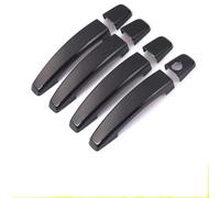 Compatible Con Opel Para Astra H 2004-2009 Para Vauxhall Para J 2010-2015 Cromo Negro Cubierta De Manija Puerta Coche Pegatinas Embellecedoras Estilo Carcasa Manija Coche(Black)