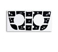 Compatible con Opel para Astra J Fijación del salpicadero del Coche Control de Clima CD Panel MP3 Botón de Radio Adhesivos de reparación Calcomanías Interiores (Color : B)