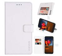 Compatible con OPPO Realme C3 Funda Función de Soporte Funda de Billetera(Blanco)