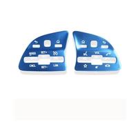 Compatible Con Para A C E Class GLB GLC GLE W205 W167 W177, Pegatina La Cubierta Del Botón Interruptor De Control Volante Molduras interiores coche(Azul)