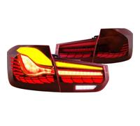 Compatible Con Para F30 Para F80 2012-2019 Para GTS Estilo Luces Traseras Señal De Giro Dinámica Plug Play Actualización Luces Traseras De Coche luces de matrícula(Red Clear)