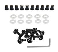 Compatible Con Para Ninja Para 250 Para EX250E 1986 10x5mm Motocicleta Carenado Parabrisas Montaje Wellnuts Tornillo