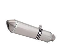 Compatible Con Para S1000RR Universal 51 Mm Tubo Para Escape De Motocicleta 370-570 Mm Slip On Line Accesorios De Silenciador De Enlace Medio(Silver1,470mm)