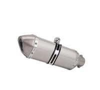 Compatible Con Para S1000RR Universal 51 Mm Tubo Para Escape De Motocicleta 370-570 Mm Slip On Line Accesorios De Silenciador De Enlace Medio(Silver1,300mm)