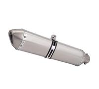 Compatible Con Para S1000RR Universal 51 Mm Tubo Para Escape De Motocicleta 370-570 Mm Slip On Line Accesorios De Silenciador De Enlace Medio(Silver1,570mm)