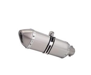 Compatible Con Para S1000RR Universal 51 Mm Tubo Para Escape De Motocicleta 370-570 Mm Slip On Line Accesorios De Silenciador De Enlace Medio(Silver1,300mm)