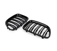 Compatible Con Para X1 E84 2009 2010 2011 2012 2013 2014 2015 1 Par Rejillas De Riñón Parachoques Delantero Rejilla Entrada Aire Doble Lama Radiador Parrilla Delantera Coche