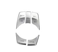 Compatible Con Para X1 F48 X2 F39 2020 2021 2022 Pegatina Para La Cubierta Del Interruptor Del Botón Del Menú Del Mando Multimedia Del Interior Del Coche Molduras interiores coche(Silver)