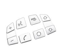 Compatible Con Para X6 E70 E71 2008 2009 2010 2011 2012 2013 LHD Control Volante Coche Interruptor Menú Cubierta Botón Panel Del Interruptor De Volumen Adhesivo Molduras interiores coche