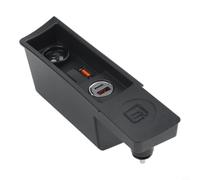 Compatible con Passat B6 B7 2007-2016 y CC 2010-2018 USB cargador de coche con monitor de voltaje real LED, capacidad de carga rápida, fusible de seguridad integrado, carcasa ABS negra que no bloquea
