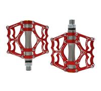 Compatible con Pedales de Aluminio ultraligeros MZYRH Y05, 3 rodamientos sellados, Accesorios Antideslizantes e Impermeables for Bicicletas de Carretera BMX MTB(MZ-Y05-Red Gray)