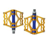 Compatible con Pedales de Aluminio ultraligeros MZYRH Y05, 3 rodamientos sellados, Accesorios Antideslizantes e Impermeables for Bicicletas de Carretera BMX MTB(MZ-Y05-Gold Black)