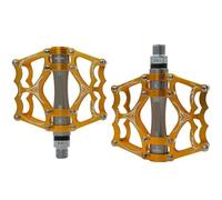 Compatible con Pedales de Aluminio ultraligeros MZYRH Y05, 3 rodamientos sellados, Accesorios Antideslizantes e Impermeables for Bicicletas de Carretera BMX MTB(MZ-Y05-Gold Gray)