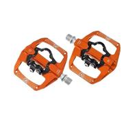 Compatible con Pedales de Bicicleta de montaña MZYRH: Pedales Planos duales 9/16 y sin Clip SPD con rodamientos sellados(MZ-159 Orange)