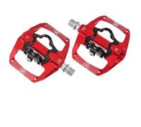 Compatible con Pedales de Bicicleta de montaña MZYRH: Pedales Planos duales 9/16 y sin Clip SPD con rodamientos sellados(MZ-159 Red)