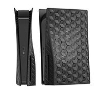 Compatible Con Pegatinas De Piel Para PS5 Placa Frontal Versión Disco Consola Textura Fibra Carbono Única Cubierta Carcasa Plástico Placa Repuesto Consola Juegos Cubierta De Calcomanía
