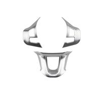 Compatible con Peugeot 208GTI 308, 3 Piezas, Fundas para Botones e interruptores del Panel del Volante con Lentejuelas (Plateado 2)