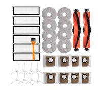 Compatible con Piezas de Robot Aspirador Xiaomi X20+/X10+ /X20 Plus/X10 Plus, paño de mopa, Bolsa for el Polvo, Cepillo Lateral, Filtro Hepa, Accesorios(33PCS Set)