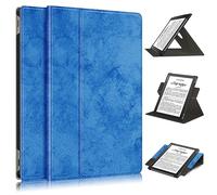 Compatible con PocketBook PB970 - Carcasa antigolpes para tablet inteligente, 360°, ángulos de visión múltiples, Folio carcasa trasera rígida para PC con despertador automático (Dark Blue)