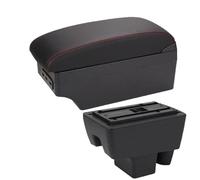 Compatible con Polo 2020 2021 Caja de reposabrazos Ajustable para Coche Protector de reposabrazos de Consola Central Extensor de reposabrazos con 7 Puertos USB Caja de reposabrazos