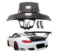 Compatible con Porsche 911 997 2006-2011 alerón trasero de fibra de carbono Real estilo GT3 RS(CARBON FIBER)