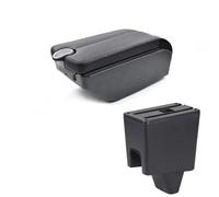 Compatible con Proton Saga Reposabrazos Caja de almacenamiento Reposabrazos de cuero Estilo de coche USB Centro Consola central Accesorios Piezas interiores Auto(F black)