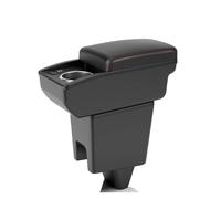 Compatible con Proton Saga Reposabrazos Caja de almacenamiento Reposabrazos de cuero Estilo de coche USB Centro Consola central Accesorios Piezas interiores Auto(B3 white line 6 usb)