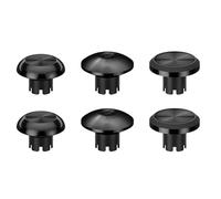 Compatible con PS5 DualSense Edge Controller Metal Thumb Stick Caps, kit de accesorios de repuesto para joystick analógico (negro)