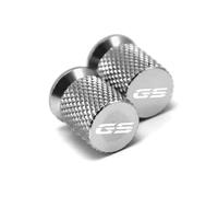 Compatible con R1200GS LC ADV R1250GS R 1250 GS 1200GS F750GS F850GS Adventure Motorcycle CNC Tapones de válvula de neumático Tapones de Cubierta de vástago de Aire(GS Silver)