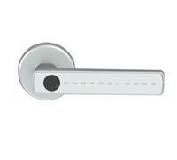 Compatible con RAYKUBE M5 Tuya BLE Cerradura de puerta inteligente con huella digital Cerradura electrónica digital con contraseña/llave/tarjeta IC(M5 Silver)