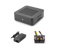 Compatible con RGEEK - L65S Caja Mini ITX Totalmente de Aluminio, chasis for Juegos HTPC, Fuente de alimentación de 8 Pines y Soporte for PSU Pico(Black 90W Power)