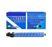 Compatible con Ricoh Aficio IM C2010/2010A/2010SF IM C2510/2510A/2510SF - Cartucho de tóner Cian de Alta Capacidad para 10 500 páginas 842557