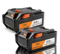 Compatible con RIDGID, reemplazo de batería iones litio 18 V 6,0 Ah for la serie R840087 R840083 R840085 AC840085, herramienta eléctrica larga duración(2PCS)