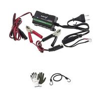 Compatible con Rieju Marathon Motard 125 A.C. Cargador de batería, mantenedor de carga automático para moto, scooter, coche, caravana, quad jet ski 6/12 V-0,75-1,25 A ácido, AGM, GEL, MF, Wet