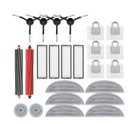Compatible con Roborock S8 MaxV Ultra / G20S Robot Partes De Repuesto for Aspiradoras Cepillos Laterales Principales Paños for Fregona Filtros HEPA Bolsas for Polvo Accesorios(Set-24PCS)