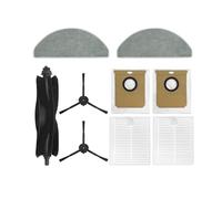 Compatible con Roidmi Eve CC/SDJ12RM Robot Aspirador Repuesto Rodillo Principal Cepillo Lateral Filtro Hepa paño de fregona Accesorios for Bolsa de Polvo(Set 4)