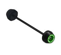 Compatible con RSV4 RSV4-R RSV4-RR RSV4-RR RSV4-RF 2009-2018, rueda delantera y trasera, deslizadores protectores a prueba de caídas (verde trasero)