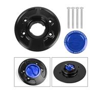 Compatible con S1000RR, S1000R, HP4, K1600GT, K1600GTL, R1200GS, ADV, R 1200 R, Classic, HP2, Tapas de Tanque de Combustible de liberación rápida sin Llave, Cubierta de Gas(Blue-S)