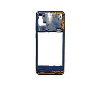 Compatible con Samsung Galaxy A21S / A217F A217 Repuesto MIDDLE FRAME ESCOCA MARCO CENTRAL CON MARCO LATERAL + Teclas de volumen (azul)