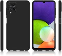 Compatible con Samsung Galaxy A22 4G / SM-A225F, SM-A225M, SM-A225M/N Cubierta Teclas Funda Protectora Gel Silicona TPU Suave Flexible Matte Ultra Soft Case (Negro)