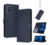 Compatible con Samsung Galaxy A51 4G Funda Carcasa,Compatible con Samsung SM-A515F/DSN Galaxy A51 4G / SM-A515F/N SM-A515U1 SM-A515X SM-S515DL Funda Estuche de Cuero Funda Blue
