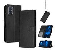 Compatible con Samsung Galaxy A51 4G Funda Carcasa,Compatible con Samsung SM-A515F/DSN Galaxy A51 4G / SM-A515F/N SM-A515U1 SM-A515X SM-S515DL Funda Estuche de Cuero Funda Black