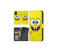 Compatible con Samsung Galaxy A52/A52s5G - Funda tipo cartera/funda Bob Esponja multicolor