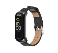 Compatible con Samsung Galaxy Compatible con 2 Correas Pulsera de Cuero Correa Deportiva Suave Correa de Reloj de Repuesto Compatible con Samsung Galaxy Fit2 Correa (Color : Leather Black, Size : Fo