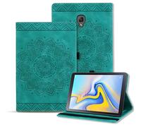 Compatible con Samsung Galaxy Tab A10.5 2018 Modelo SM-T590/T595/T597, Funda tipo cartera de cuero premium con soporte abatible y cubierta protectora.