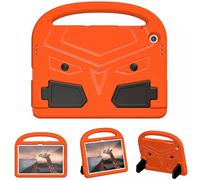 Compatible con Samsung Galaxy Tab A9+ Funda estilo gorrión con agarre manual y soporte de EVA para tableta, color naranja